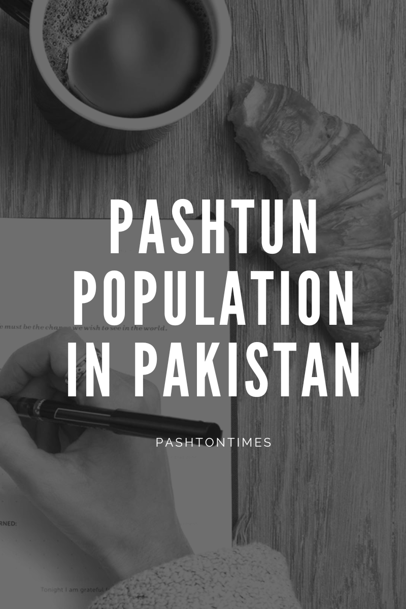An image on which Pashtun population in Pakistan in is written in white coloures